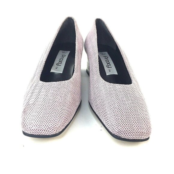 Proxy Womens Shoes sz 7.5M Pink Champaign Block Heel Made in Spain 34931 EUC - Picture 3 of 12